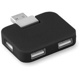 USB Hub, 4 poorten Square, zwart