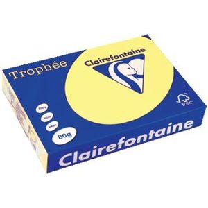 Clairefontaine TrophA(C)e Pastel A4, 80 g, 500 vel, citroengeel