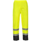 Hi-Vis - Tweekleuren Regenbroek - Geel/Zwart - Polyester - Windbestendig