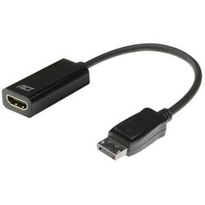 ACT AC7555 video kabel adapter 0,15 m DisplayPort HDMI Type A (Standaard) Zwart (AC7555)