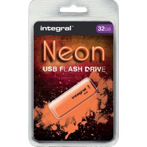 Integral INFD32GBNEONOR USB flash drive 32 GB USB Type-A 2.0 Oranje