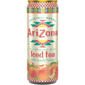 Arizona ijsthee Peach Iced Tea, blik van 33 cl, pak van 12
