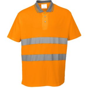 Katoen Comfort Poloshirt maat XSmall, Orange