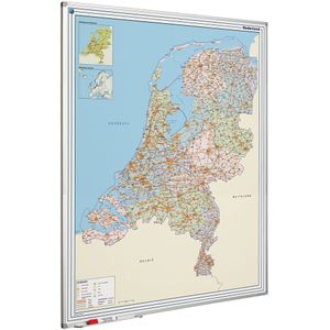 Landkaart bord Softline profiel 8mm, Nederland Wegenkaart