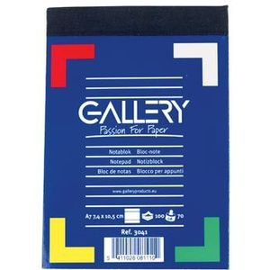Gallery notitieblok, ft A7, gelijnd, blok van 100 vel