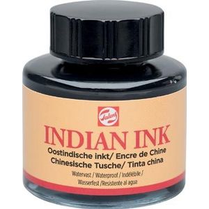 Talens Oostindische inkt, flesje van 30 ml, zwart