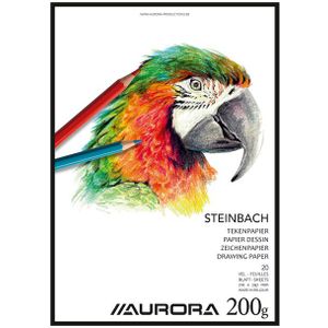 Tekenblok Aurora A4 20 vel 200 gram Steinbach papier
