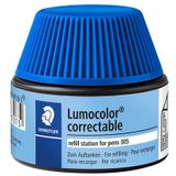 Viltstiftvulling Staedtler Lumocolor 305 non permanent correctable blauw