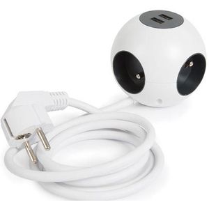 STEKKERBLOK MET 2 USB-POORTEN - BOL - PENAARDE