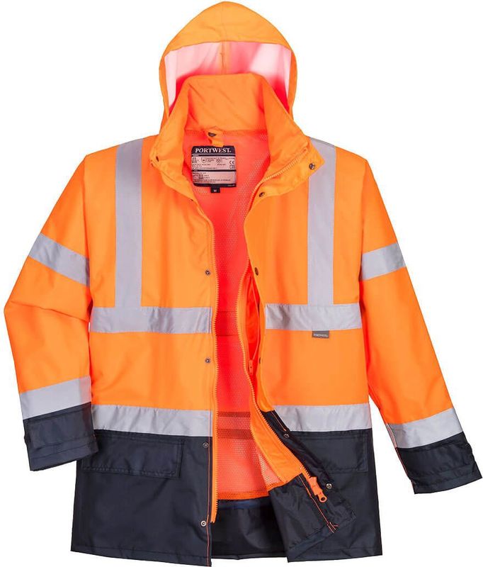 Portwest Hi-Vis Executive 5-in-1 Jack S768 - Oranje/Marine - 5XL
