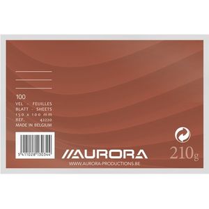 Systeemkaart Aurora 150x100mm lijn  rode koplijn 210gr wit