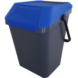 EasyMax afvalemmer 45 liter grijs, blauw