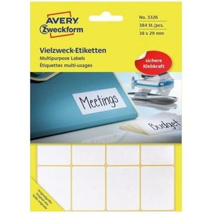 Avery Handbeschrijfbare etiketten 38 x 29 mm, wit 3326