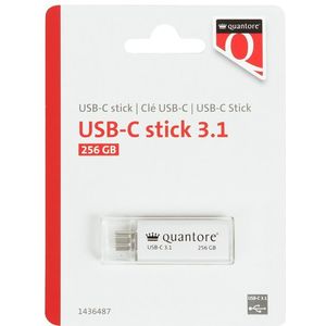 USB-stick - Zilver - Aluminium - 256GB - USB 3.1