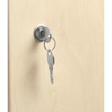Lockers OFFICE-LINE met 10 vakken antraciet zonder postsleuf melamin wit cilinderslot met wisselcilinder