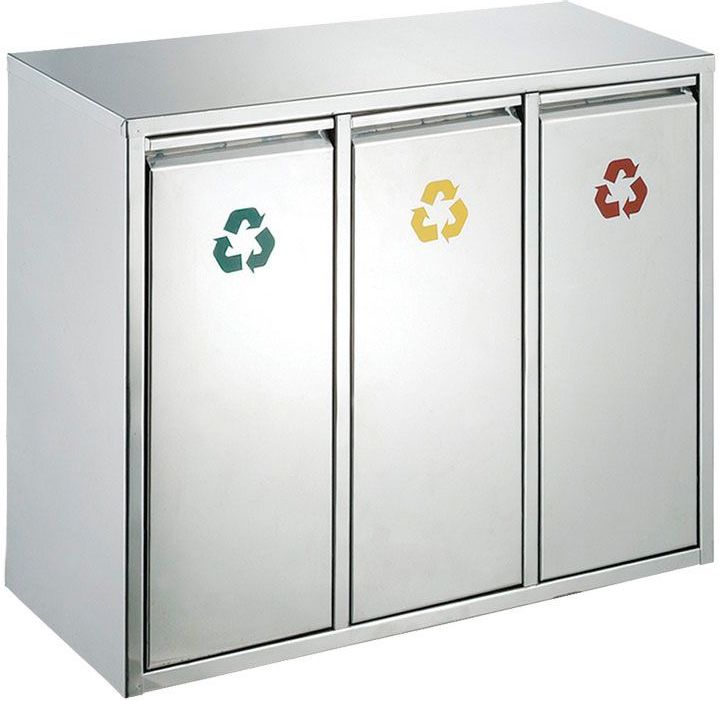 Recycling afvalbak, 3x 8 liter (VB710416)