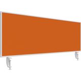 VarioPin magnetoplan scheidingswand, 1600 x 500mm (B x H), oranje vilt