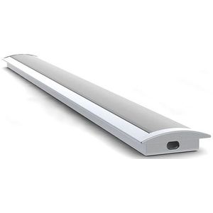 RECESSED SLIMLINE 8 mm - ALUMINIUM-INBOUWPROFIEL VOOR LEDSTRIP - GEANODISEERD ALUMINIUM - ZILVER - 2 m