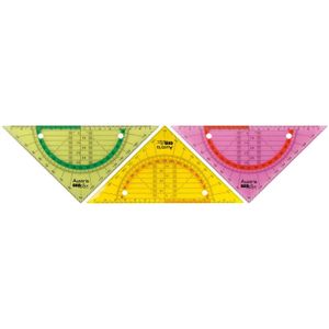 geodriehoek Aristo GEOflex 14cm flexibel neon kleuren [10x]