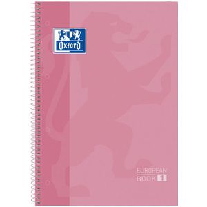Notitieboek Oxford Classic Europeanbook A4  4-gaats lijn 80vel roze