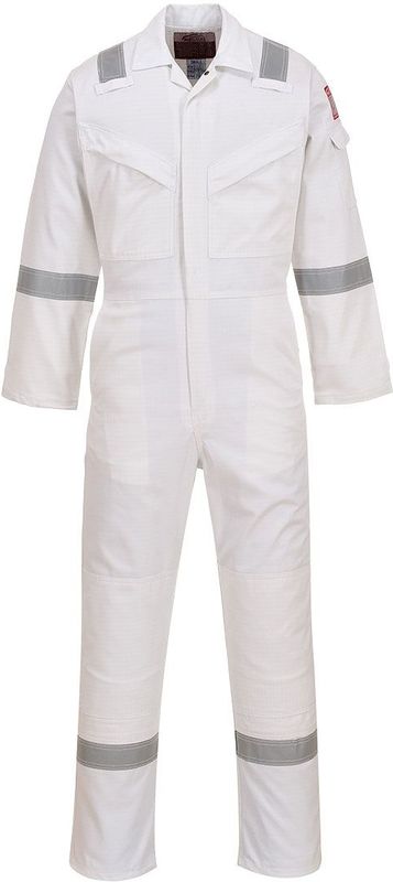 Portwest - FR50 - Vlamvertragende Antistatische Overall - Wit - 350gr