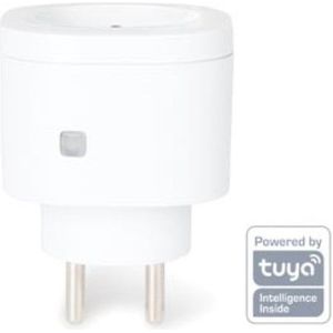 Smart wifi-stekker, 13 A, 3000 W, voor gebruik binnenshuis, Franse aarding type E, wit