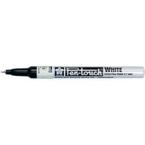 Viltstift Sakura pen-touch EF wit 1-2mm