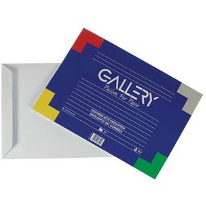 Gallery enveloppen ft 229 x 324 mm, gegomd, binnenzijde blauw, pak van 10 stuks