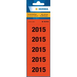 Jaargetallen Herma 1695 2015 voor ordner 60x26 mm rood papier mat 100 st.