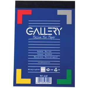 Gallery notitieblok, ft A6, gelijnd, blok van 100 vel