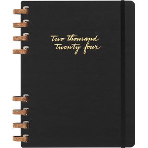 Life planner 2024 Moleskine 7dag/2pagina's extra large190x250mm hard cover ringen black