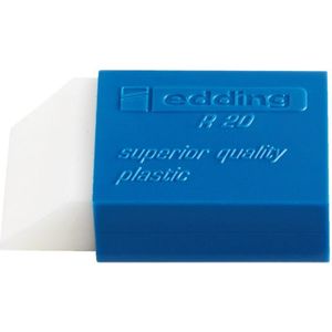 Gum edding R20 kunststof 45x24x10mm wit met blauwe houder [10x]