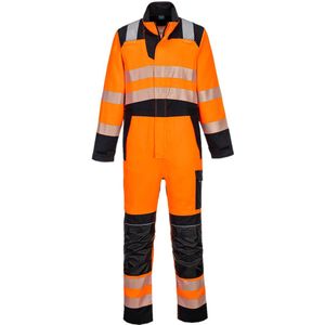 Portwest PW3 - Vlamvertragende Modaflame Hi-Vis Overall - Oranje/Zwart