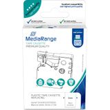 MediaRange Plastic tape cassette, for label printers using Dymo D1/45013/S0720530, permanent adhesive, 12mm, 7m, laminated, blac