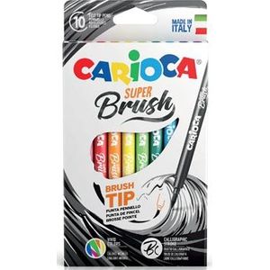 Carioca penseelstift Super Brush, doos van 10 stuks in geassorteerde kleuren