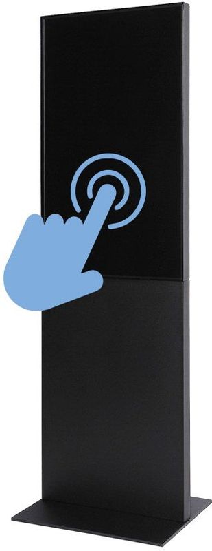 Digitale Smart Line Totem Met 43" Samsung Scherm en Touchscreen Zwart
