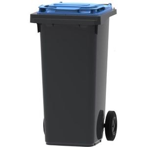 Vepa Bins Mini-container DonkerGrijs/Blauw 120 ltr (VB120000B)