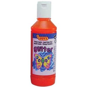 Jovi Plakkaatverf Glitter flacon van 250 ml, oranje