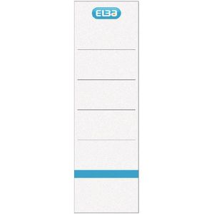 Rugetiket Elba clic 59x190mm zelfklevend wit/blauw