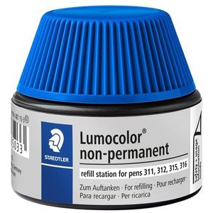 Viltstiftvulling Staedtler Lumocolor non-permanent 15ml blauw