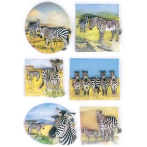 HERMA 6254 Stickers MAGIC zebras, 3D folie [10x]