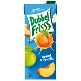 Fruitdrank DubbelFrisss appel perzik pak 1500ml