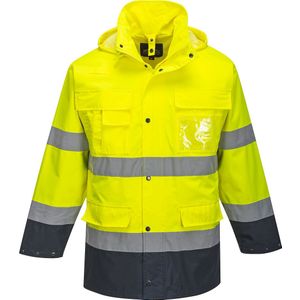 Portwest - Hi-Vis 150D Oxford - Werkjas - Fluogeel/Marineblauw
