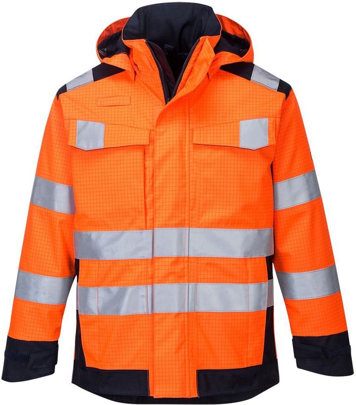 Portwest - Modaflame Rain - Regenjack - Oranje - Multinormen - Arc