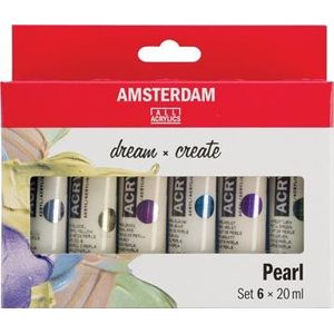 Amsterdam acrylverf tube van 20 ml, etui van 6 stuks, parelmoer