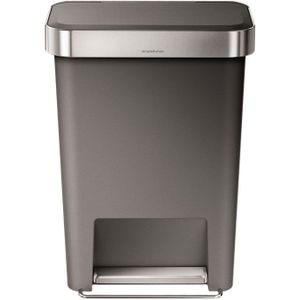 Pedaalemmer Rectangular Kunststof met Liner Pocket 45 ltr, Simplehuman