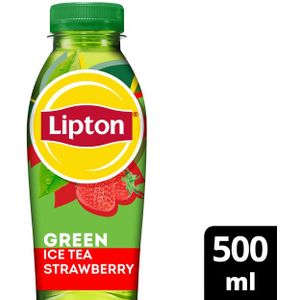 Frisdrank Lipton Ice Tea green strawberry petfles 500ml [12x]