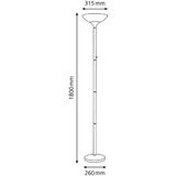 Vloerlamp Hansa led First zwart staal