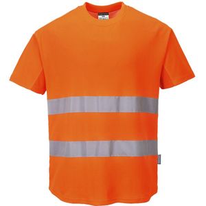 Mesh T-Shirt maat Large, Orange