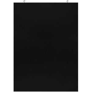 Krijt wandbord zonder lijst van MDF. Kan zowel staand als liggend worden gebruikt. Melamine gecoat zwart bord geschikt voor krij